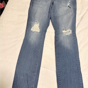 Torrid Light Blue Distressed Bootcut Jeans